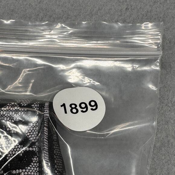 iCollection Nightie Womens Medium Black Silver Lace V Neck Bustier Corset Style - Picture 13 of 13